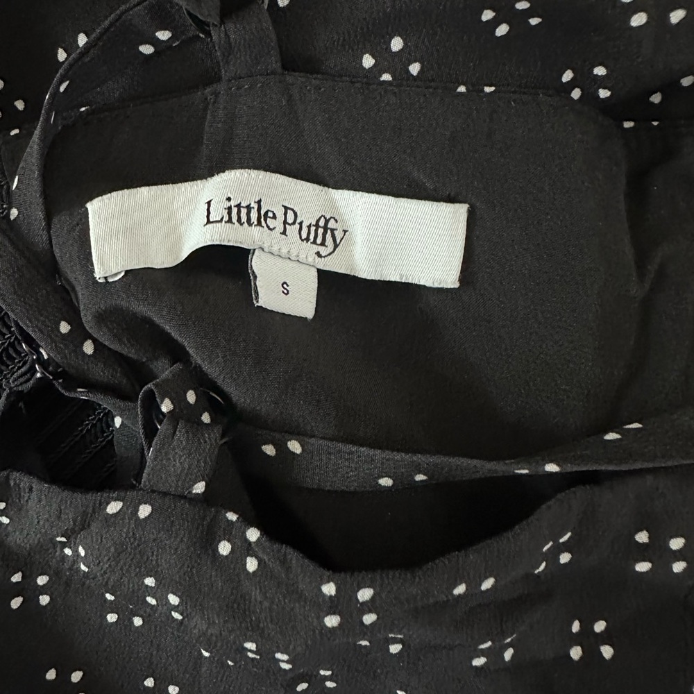 Little Puffy Black and White Dress